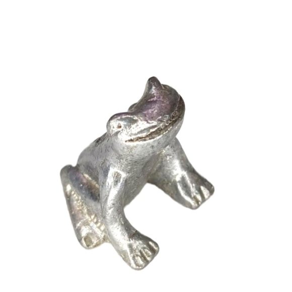 Vintage Metzke Pewter Miniature Frog Figurine | EUC - Picture 1 of 13